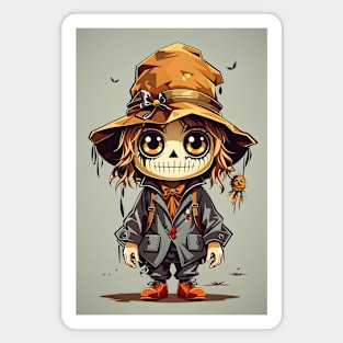 Cute Halloween Scarecrow Magnet